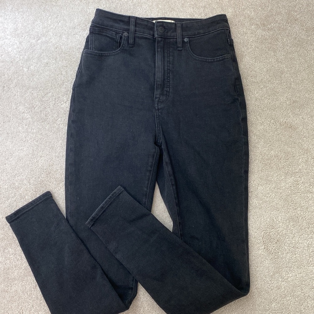Madewell Curvy High Rise Skinny Black Jeans 28T